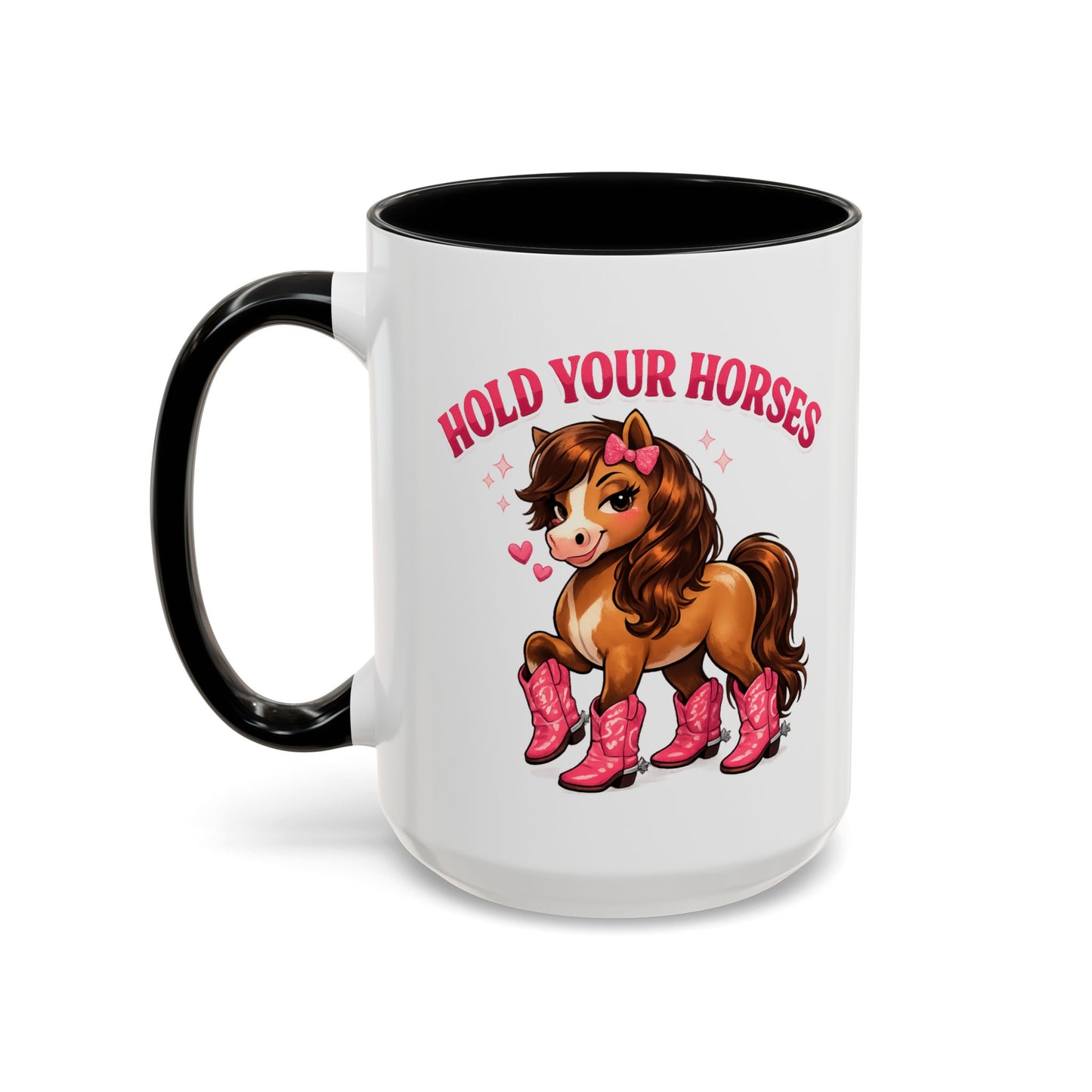 HOLD YOUR HORSES - PINKYPIE - Accent Coffee Mug (11, 15oz)