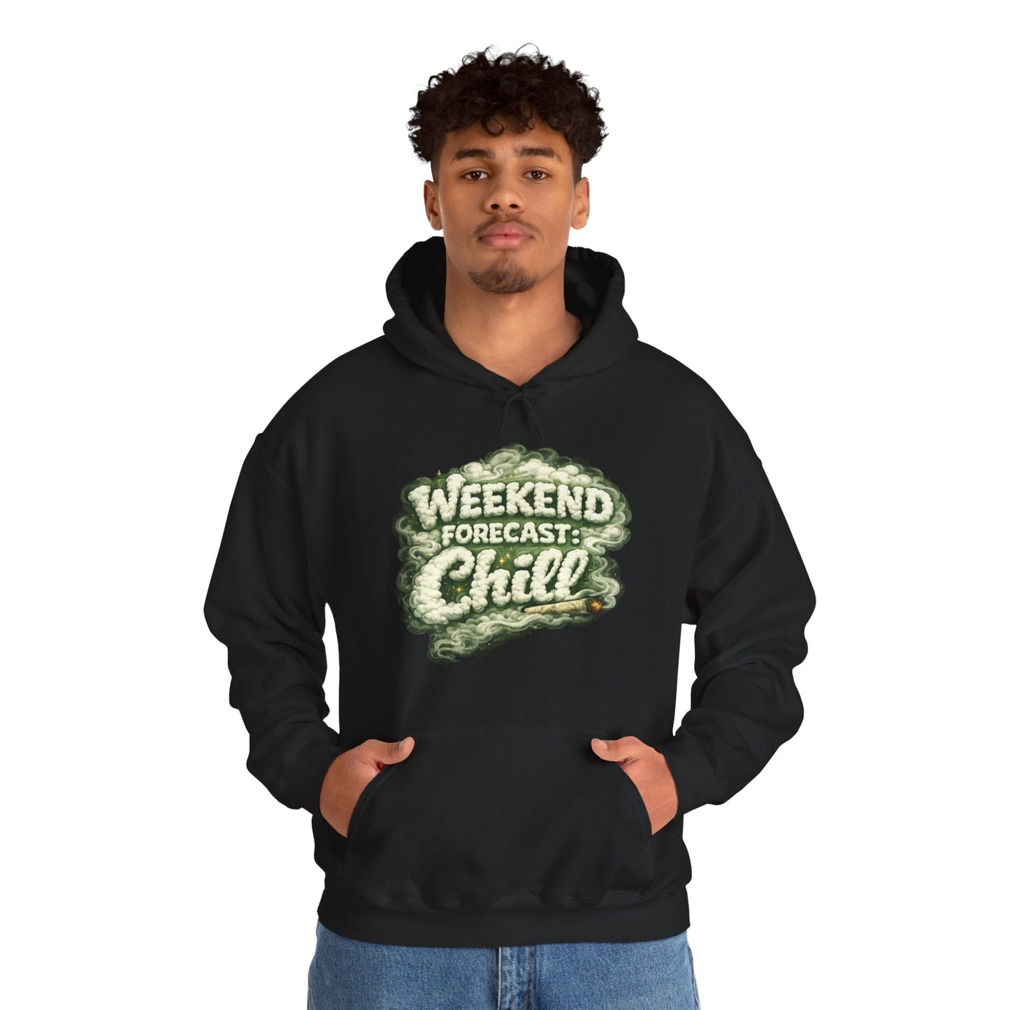 Weekend Forecast: Chill Hoodie | Funny Relaxed Graphic Pull-Over