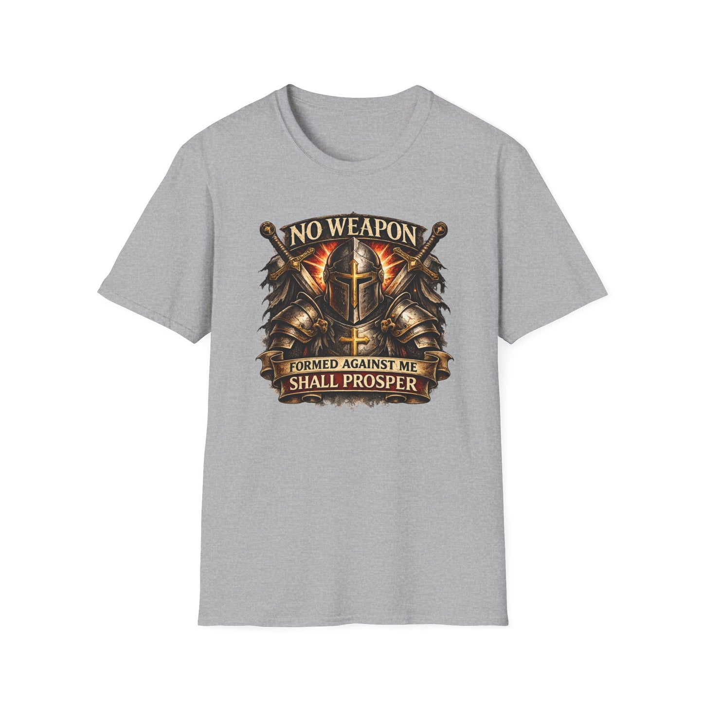 NO WEAPON FORMED AGAINST ME SHALL PROSPER - Unisex Soft Style T-Shirt