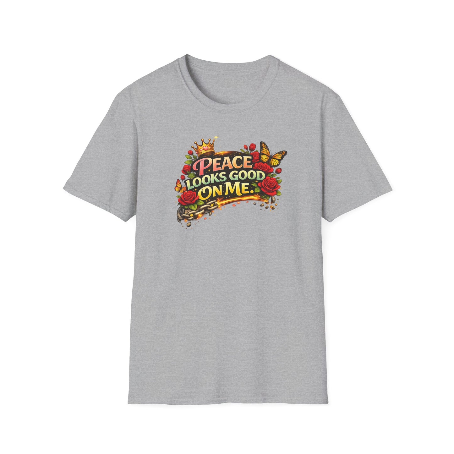 PEACE LOOKS GOOD ON ME - Unisex Softstyle T-Shirt