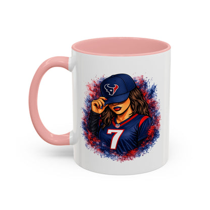 TEXANS GIRL REPPIN - Accent Coffee Mug (11, 15oz)