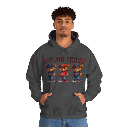H-Town Proud Bears Hoodie | Houston Pride Graphic Unisex Pull-Over