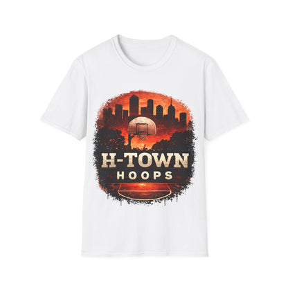 H-TOWN HOOPS - ((BIG PRINT)) -  Unisex Soft Style T-Shirt