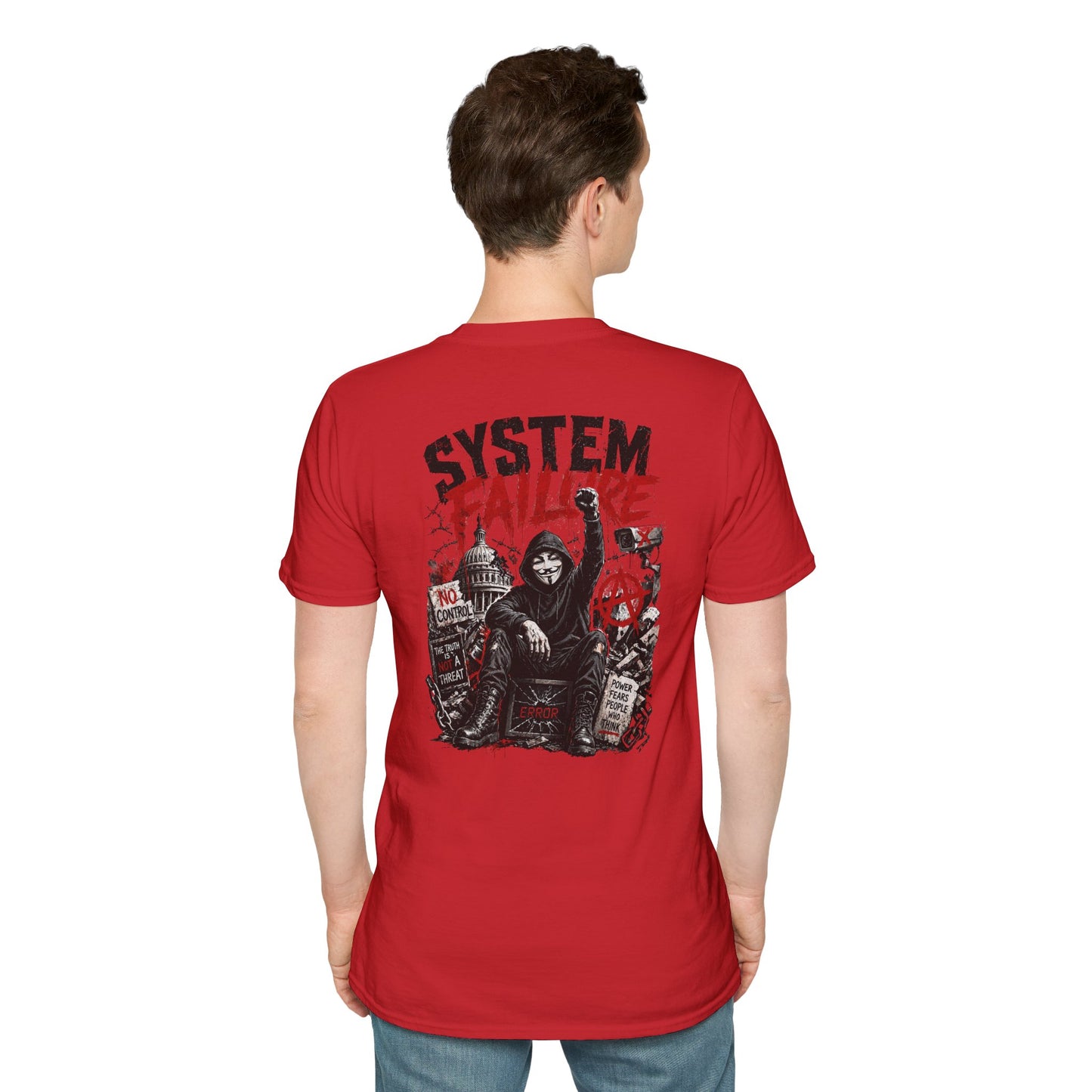 SYSTEM FAILURE - (Front/Back Print) - Unisex Soft Style T-Shirt