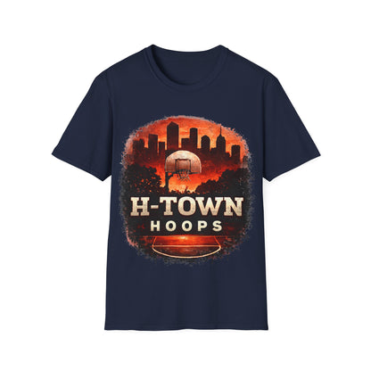 H-TOWN HOOPS - ((BIG PRINT)) -  Unisex Soft Style T-Shirt