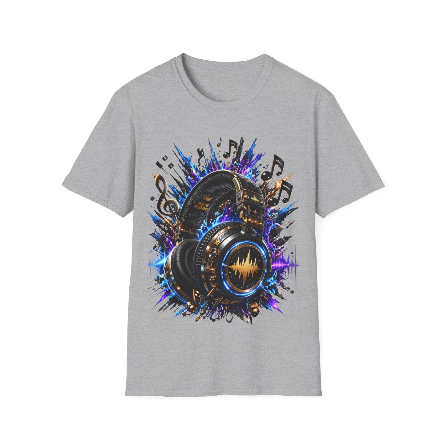 FEEL THE FREQUENCY - ((BIG PRINT)) -  Unisex Soft Style T-Shirt