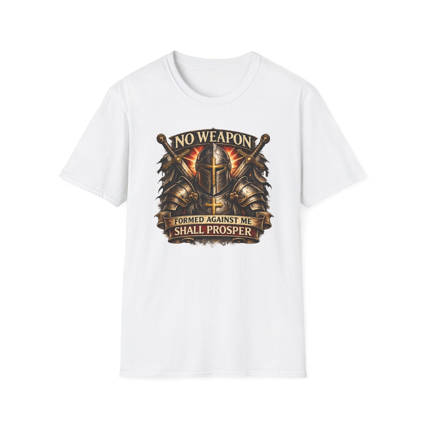 NO WEAPON FORMED AGAINST ME SHALL PROSPER - Unisex Soft Style T-Shirt