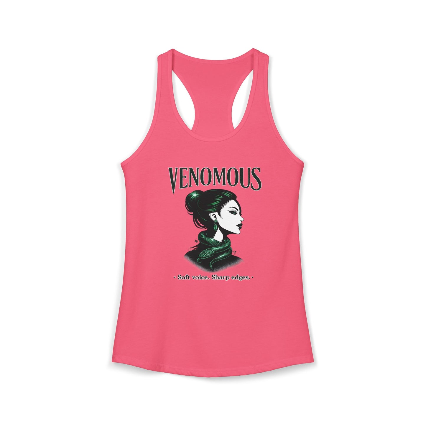 VENOMOUS-SOFT VOICE-SHARP EDGES - Women's Ideal Racerback Tank