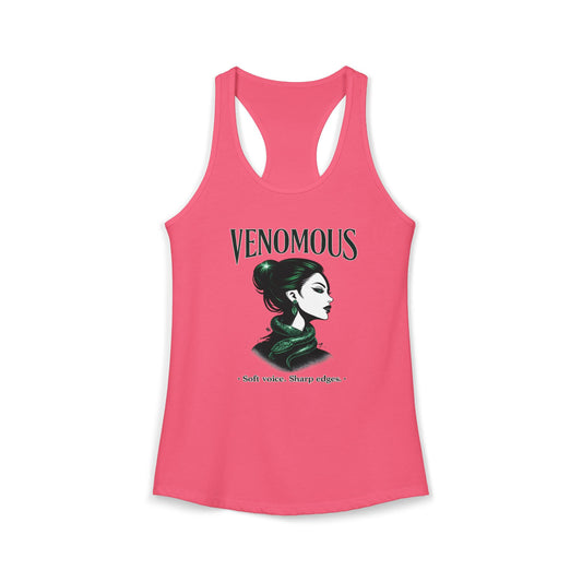 VENOMOUS-SOFT VOICE-SHARP EDGES - Women's Ideal Racerback Tank
