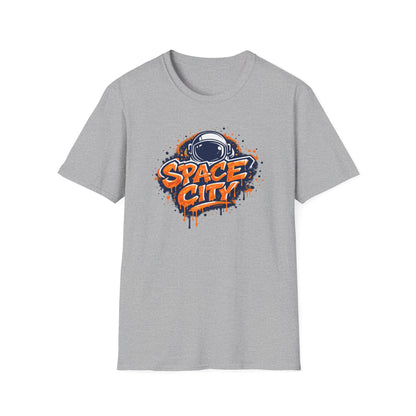 SPACE CITY-GRAFFITI ART - Unisex Soft Style T-shirt