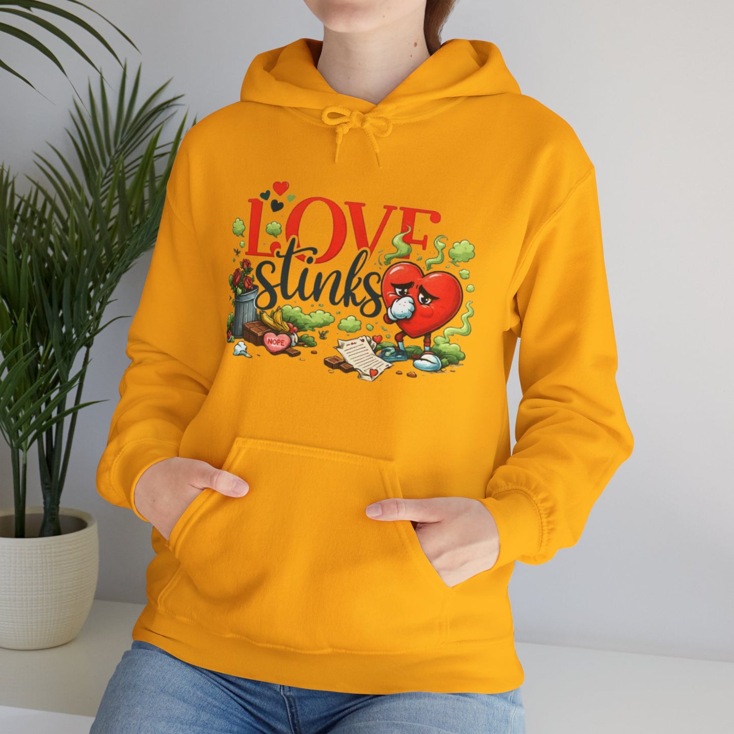 Love Stinks Hoodie | Funny Anti-Valentine Graphic Pull-Over
