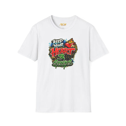KEEP YOUR HEART 3 STACKS - Unisex Soft Style T-Shirt