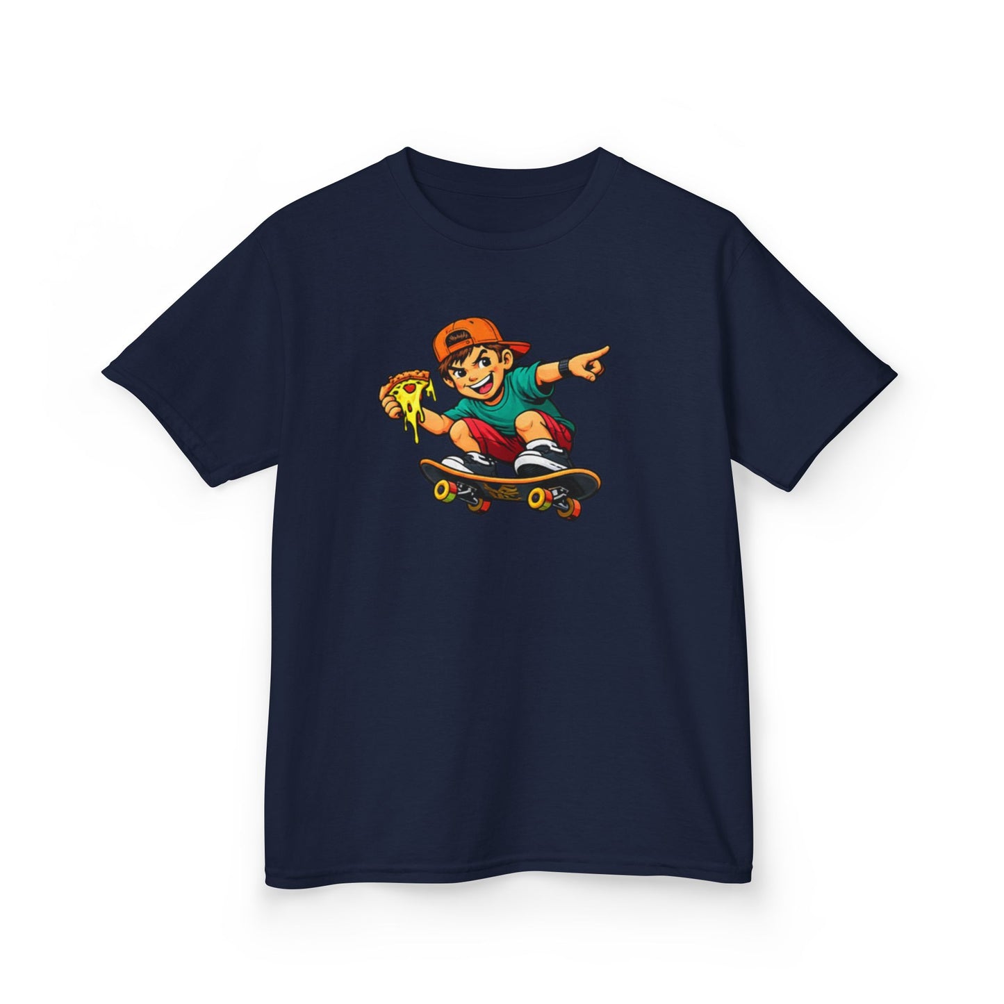SKATEBOARD PIZZA BOY - Kid's Cotton Tee
