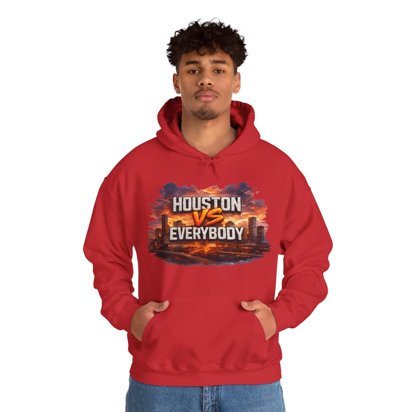 Houston vs Everybody Hoodie | H-Town Skyline Streetwear Pull-Over Hoodie