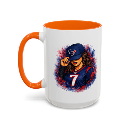 TEXANS GIRL REPPIN - Accent Coffee Mug (11, 15oz)