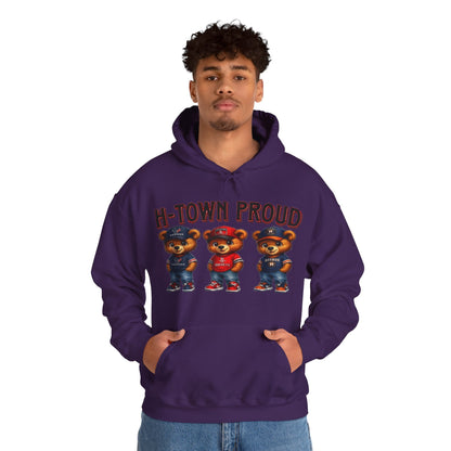 H-Town Proud Bears Hoodie | Houston Pride Graphic Unisex Pull-Over