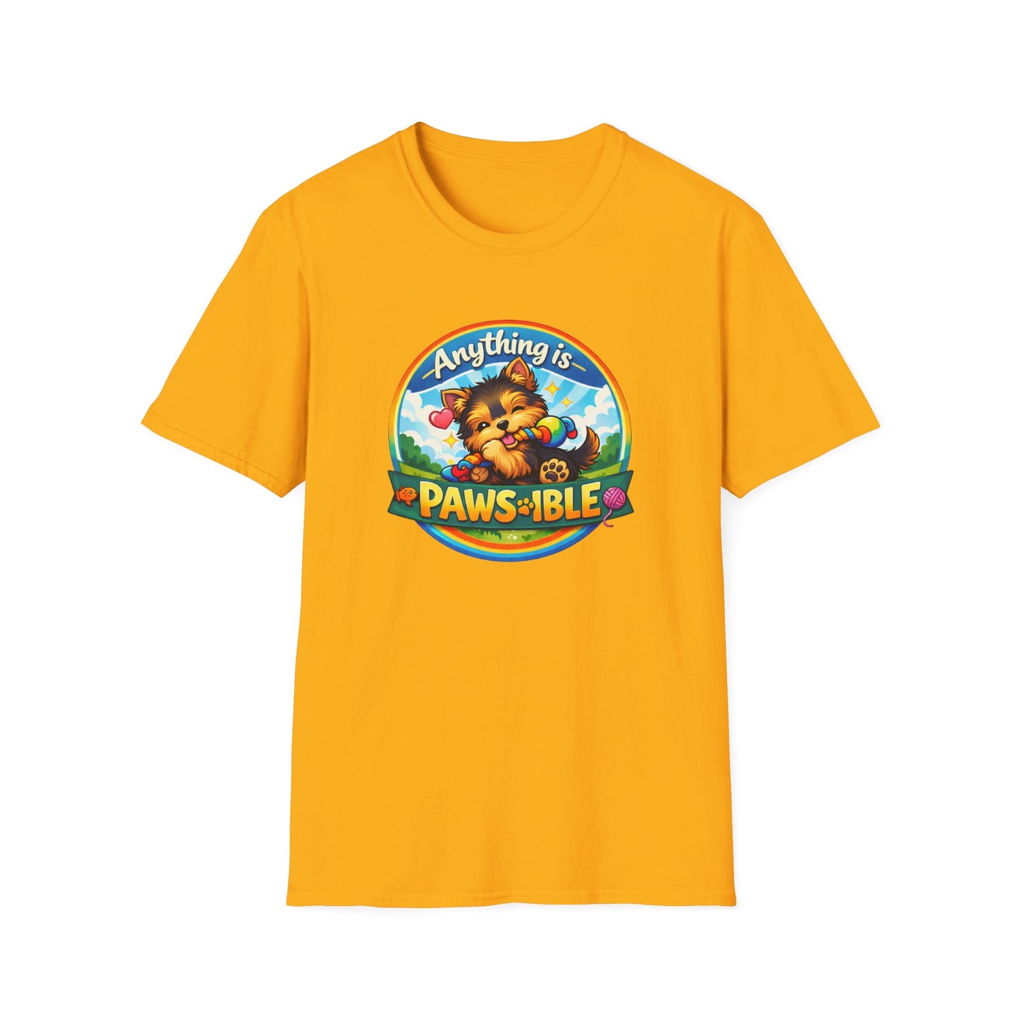 ANYTHING IS PAWSIBLE-PUPPY - Unisex Soft Style T-Shirt