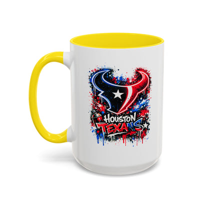HOUSTON TEXANS - GRAFFITTI ART -Accent Coffee Mug (11, 15oz)