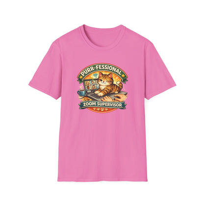 PURR-FESSIONAL ZOOM SUPERVISOR - Unisex Soft Style T-Shirt