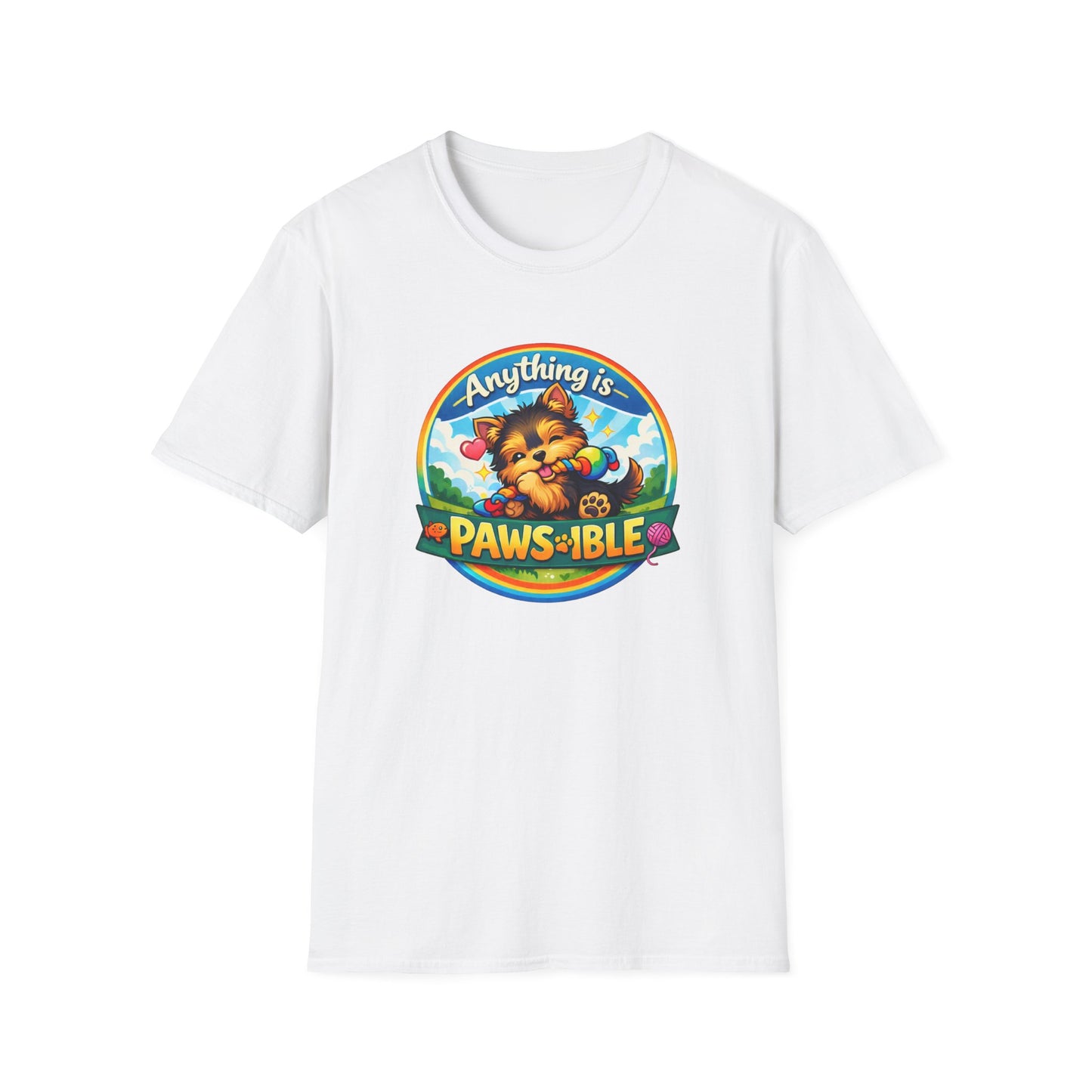 ANYTHING IS PAWSIBLE-PUPPY - Unisex Soft Style T-Shirt