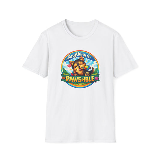 ANYTHING IS PAWSIBLE-PUPPY - Unisex Soft Style T-Shirt