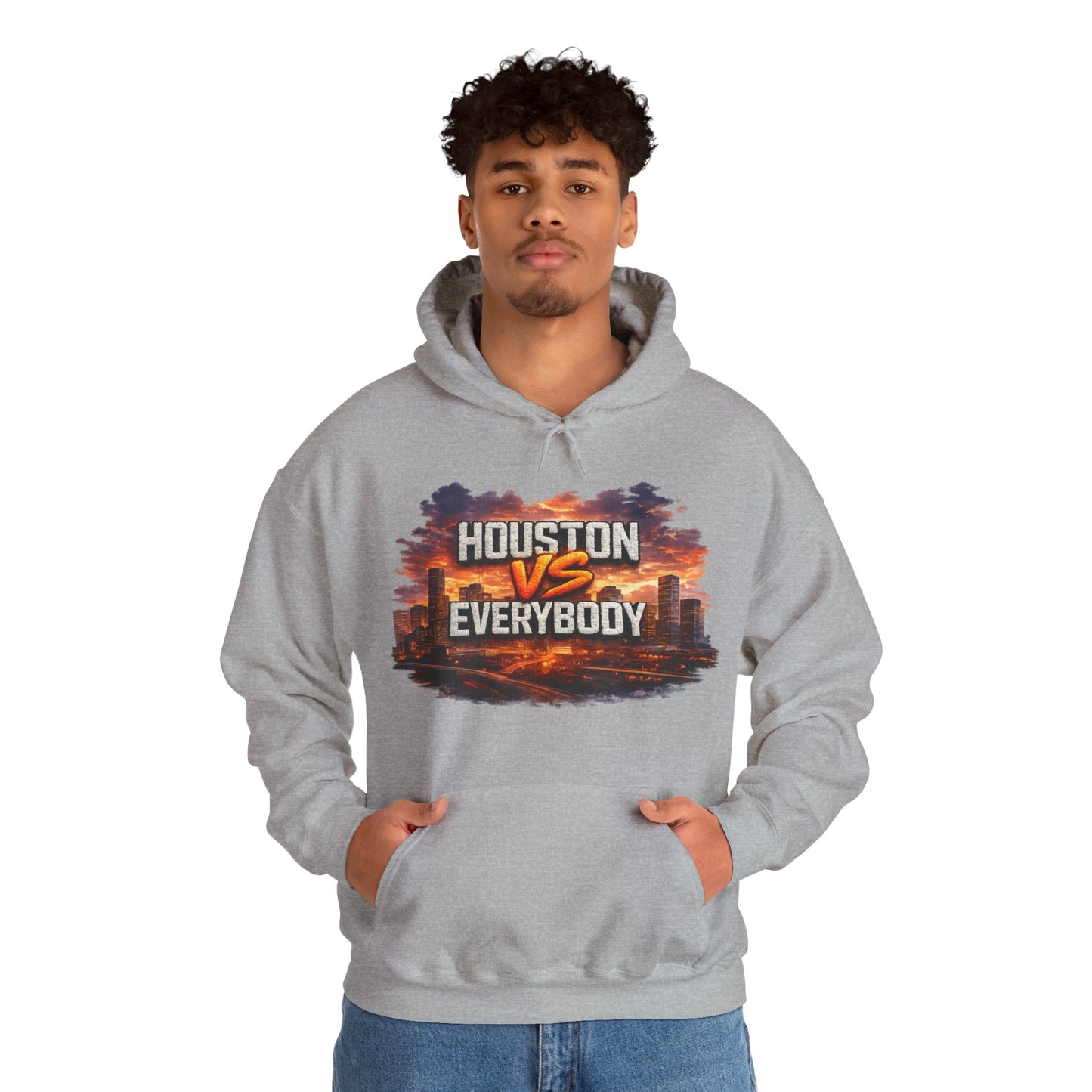Houston vs Everybody Hoodie | H-Town Skyline Streetwear Pull-Over Hoodie
