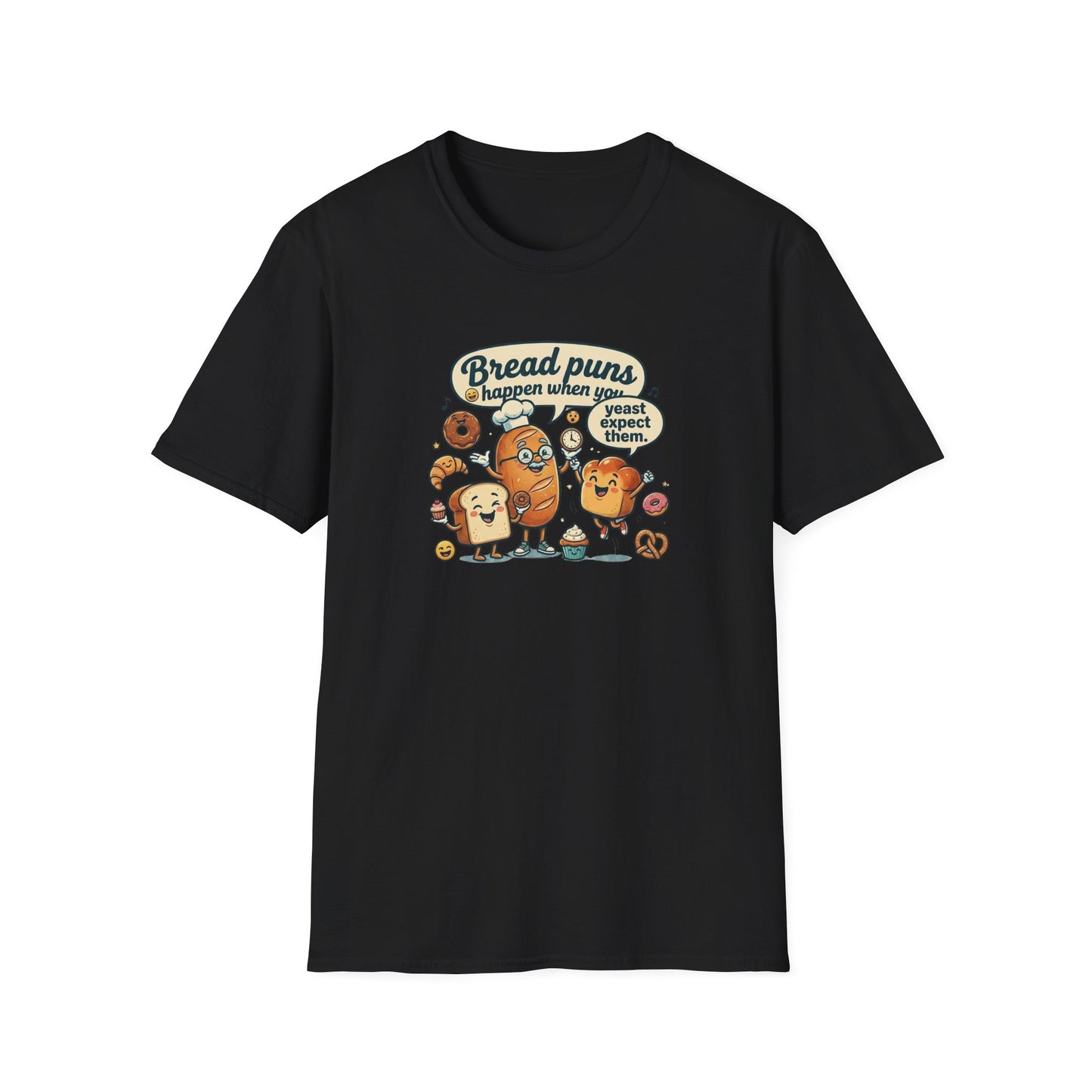 BREAD PUNS HAPPEN - Unisex Softstyle T-Shirt
