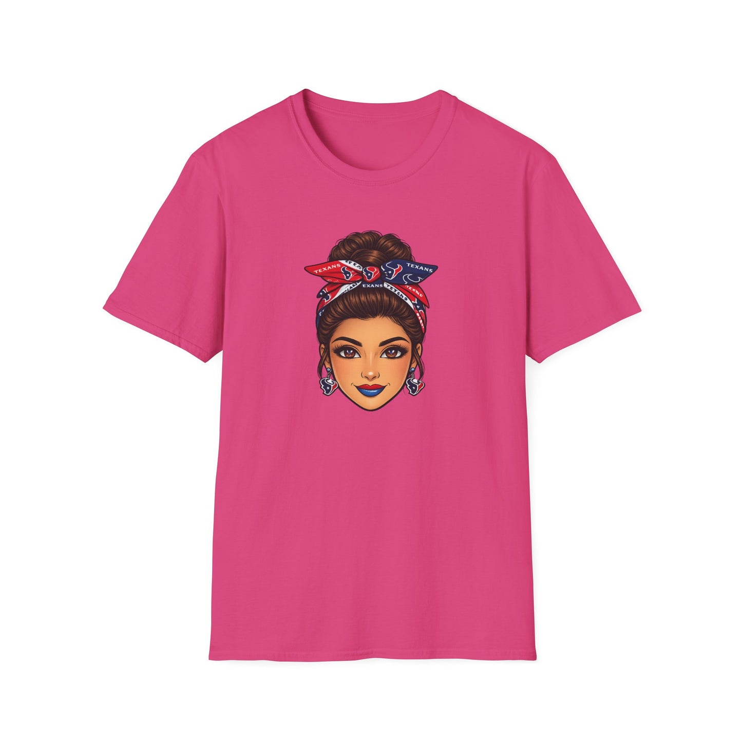 TEXANS FAN GIRL-FACE - Unisex Soft Style T-Shirt