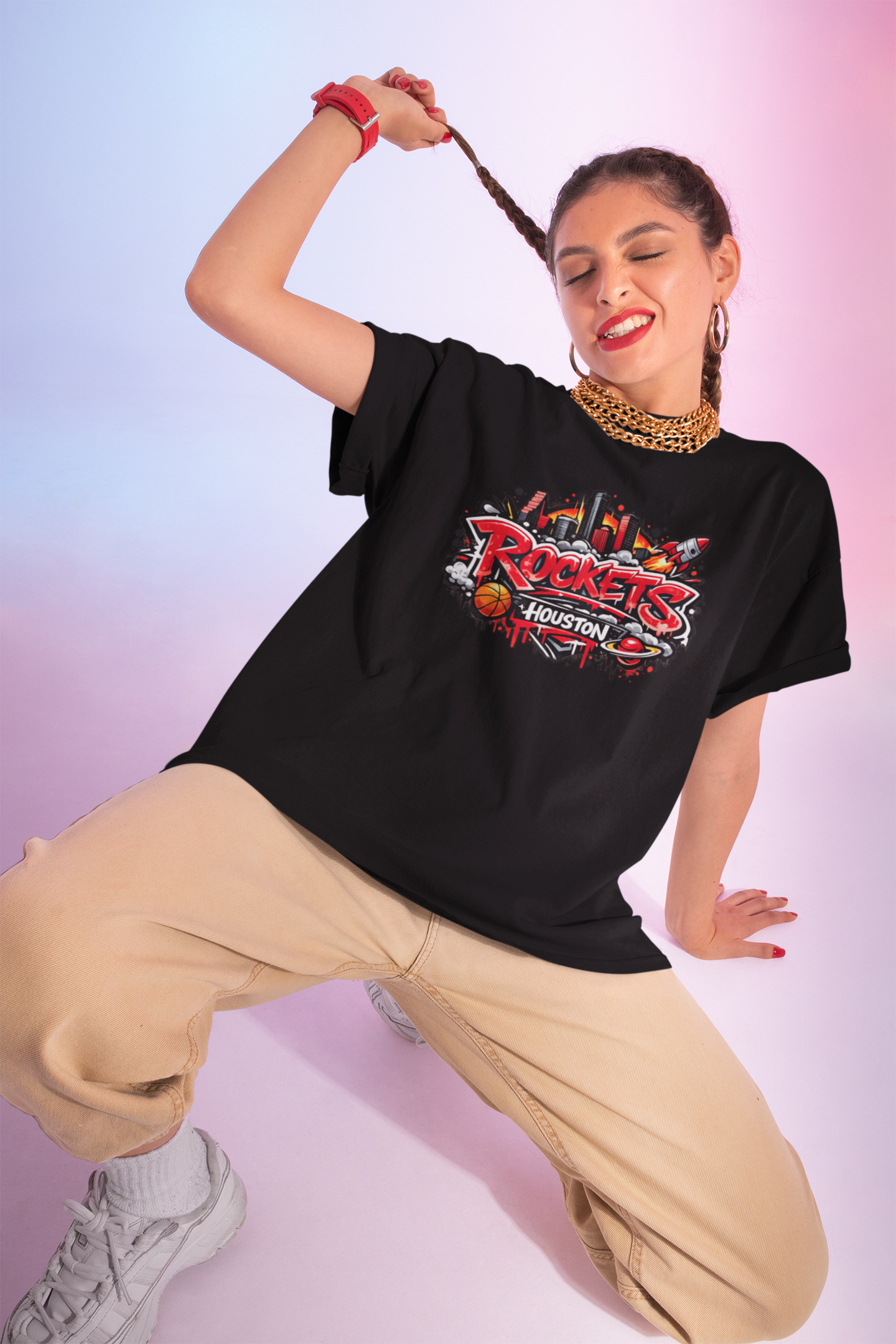 HOUSTON ROCKETS - DESIGN - Unisex Soft Style T-Shirt