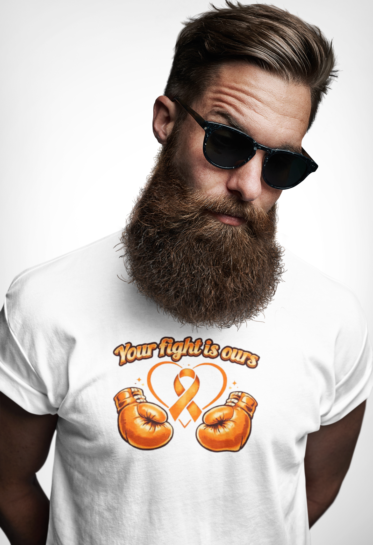 YOUR FIGHT IS OURS-ORANGE GLOVES - Unisex Soft Style T-Shirt