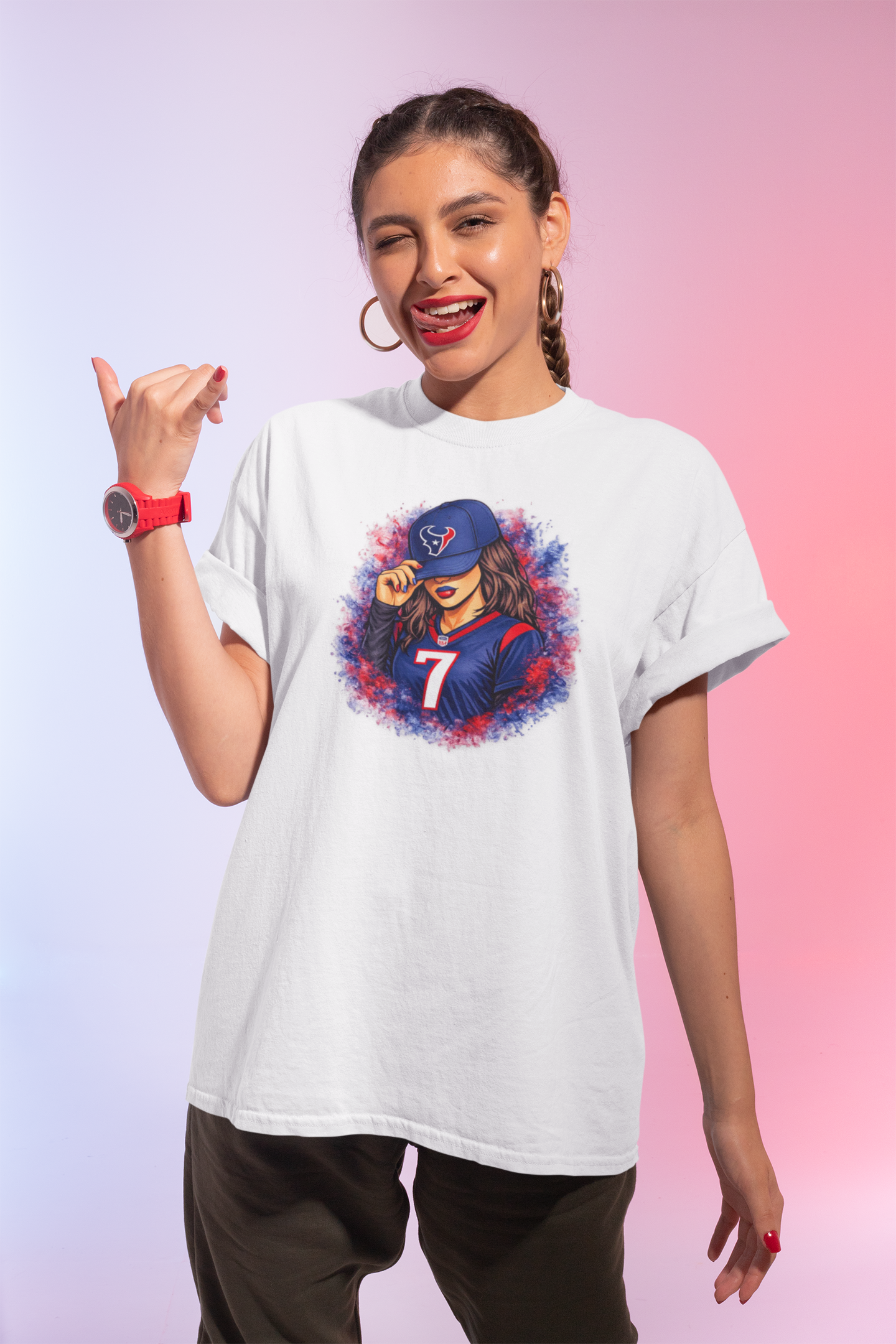 TEXANS Girl Fan - Latina - Unisex Soft Style T-Shirt