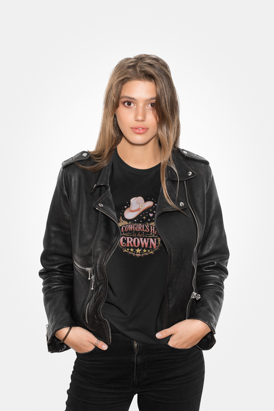 A COWGIRL'S HAT IS HER CROWN - Unisex Soft Style T-Shirt