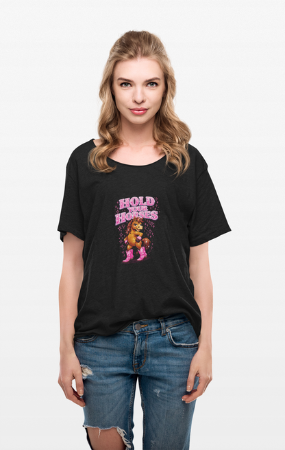 HOLD YOUR HORSES - GIRLY - Unisex Soft Style T-Shirt