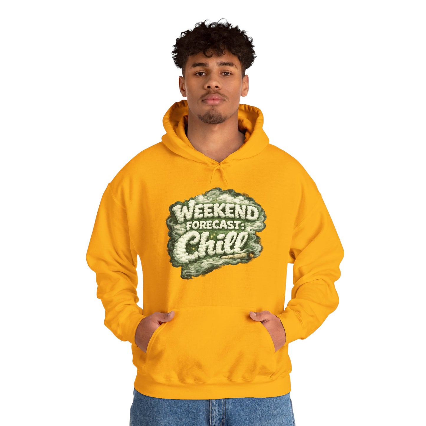 Weekend Forecast: Chill Hoodie | Funny Relaxed Graphic Pull-Over