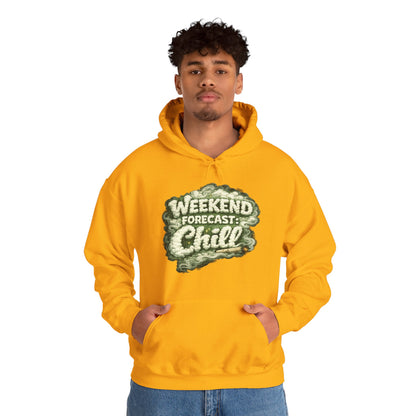 Weekend Forecast: Chill Hoodie | Funny Relaxed Graphic Pull-Over