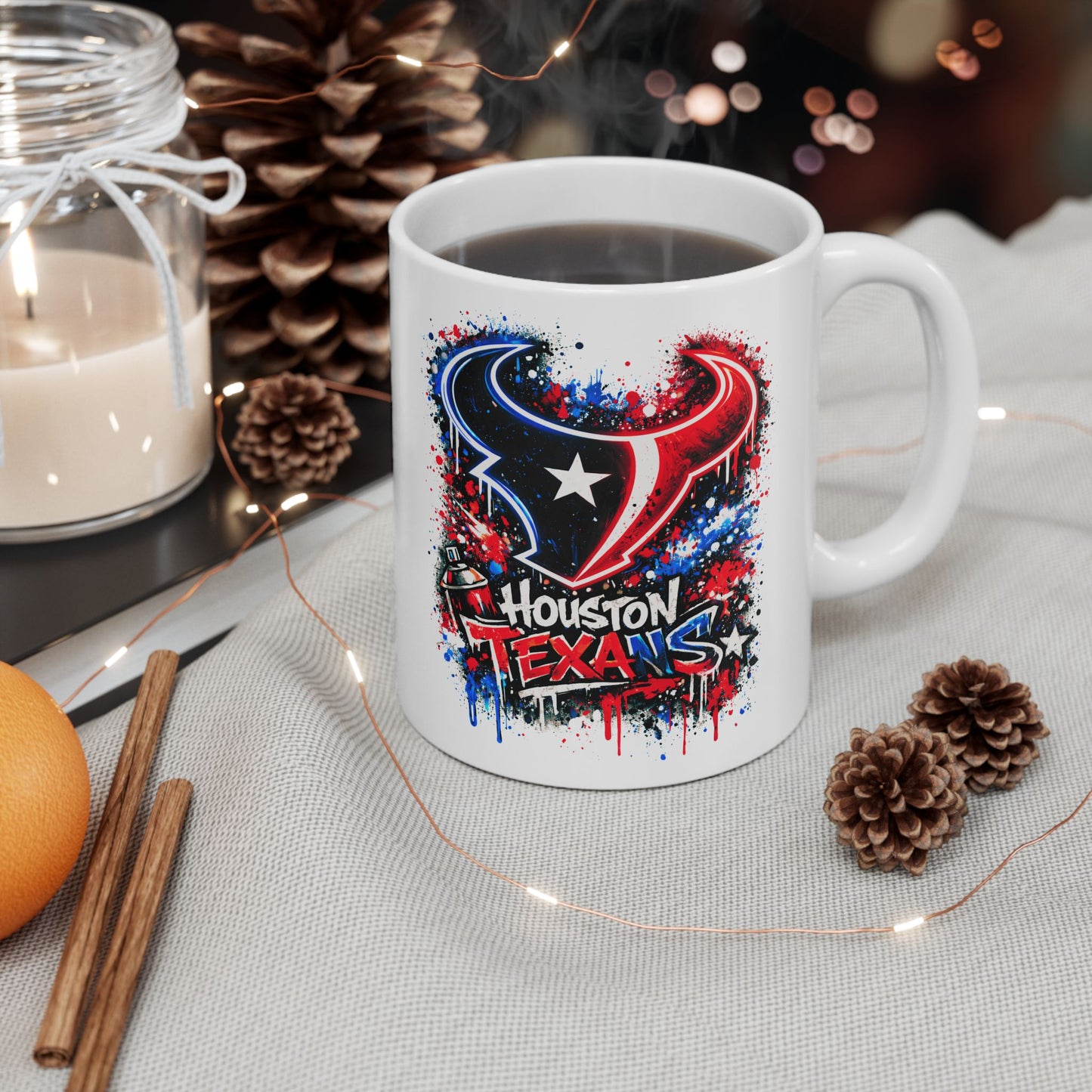 HOUSTON TEXANS - GRAFFITI ART - Ceramic Mug, (11oz, 15oz)