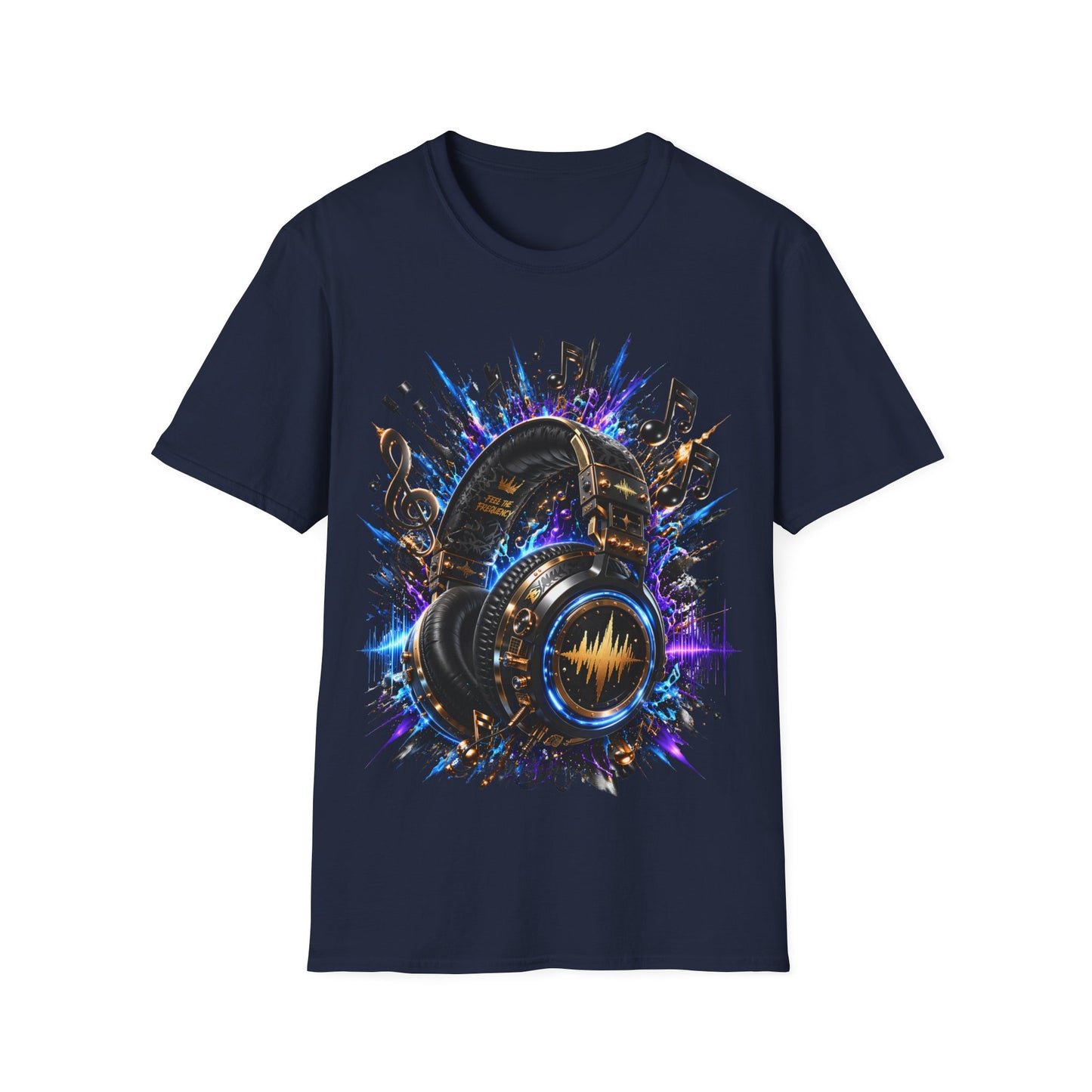 FEEL THE FREQUENCY - ((BIG PRINT)) -  Unisex Soft Style T-Shirt