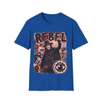 REBEL - ((BIG PRINT)) - Unisex Softstyle T-Shirt