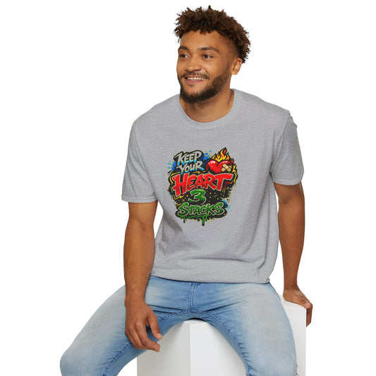 KEEP YOUR HEART 3 STACKS - Unisex Soft Style T-Shirt