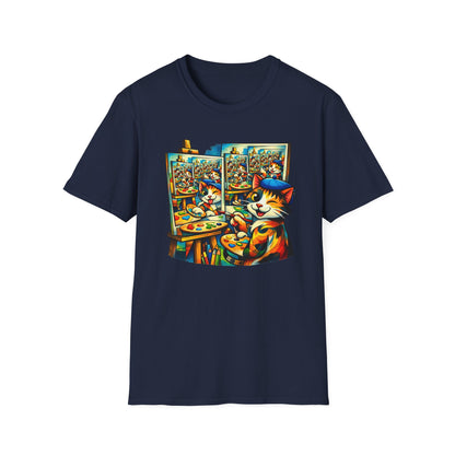 PAWCASSO - CAT ARTIST - Unisex Soft Style T-Shirt
