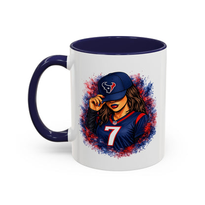 TEXANS GIRL REPPIN - Accent Coffee Mug (11, 15oz)