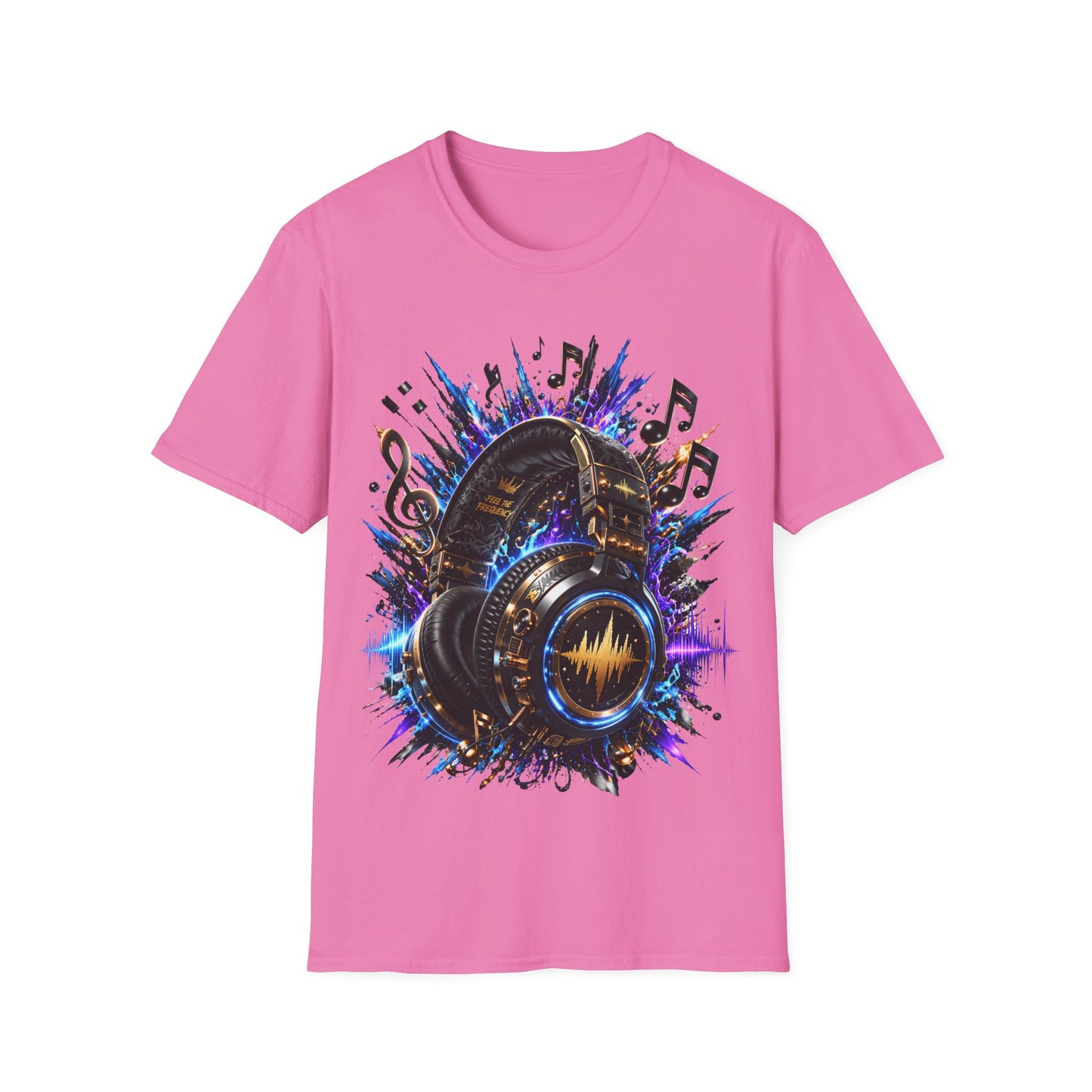 FEEL THE FREQUENCY - ((BIG PRINT)) -  Unisex Soft Style T-Shirt