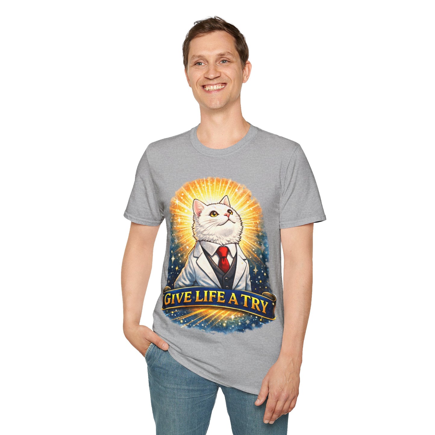 GIVE LIFE A TRY - ((BIG PRINT)) Unisex Soft Style T-Shirt