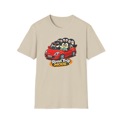ROAD TRIP MODE - PENGUINS IN A CAR - Unisex Soft Style T-Shirt
