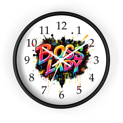 Boss Lady Wall Clock | Empowering Home Decor Gift for Women