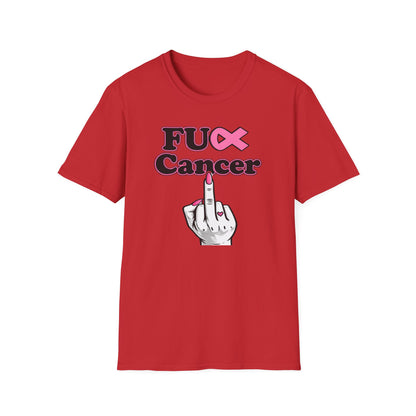 F CANCER - PINK RIBBON - Unisex Soft Style T-Shirt