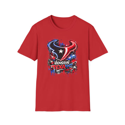 HOUSTON TEXANS - Graffiti Art - Unisex Soft Style T-Shirt