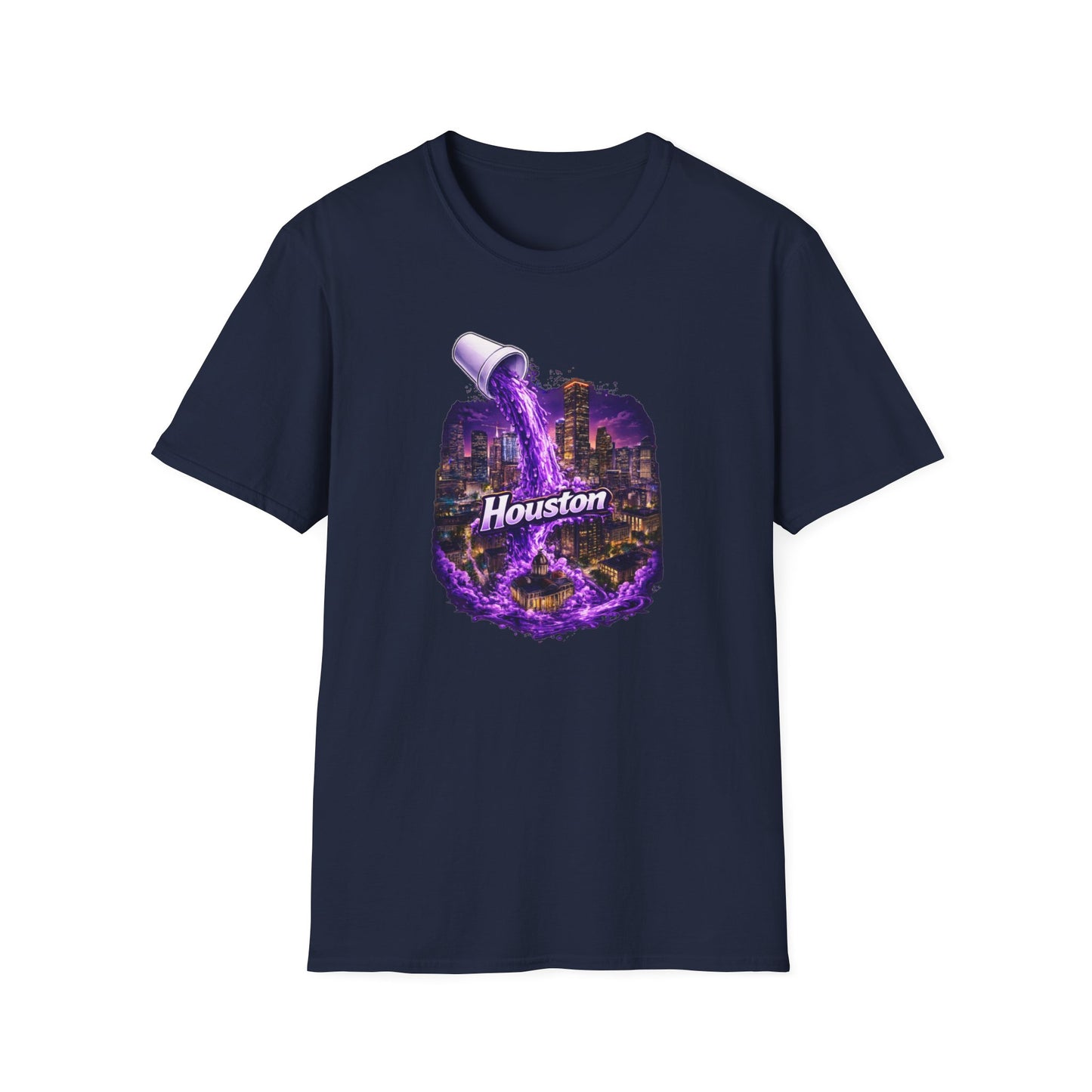 PURPLE HOUSTON - Unisex Soft Style T-Shirt