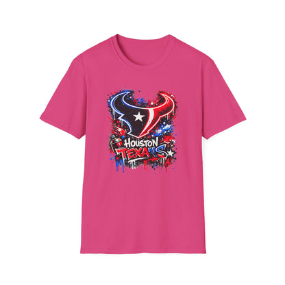 HOUSTON TEXANS - Graffiti Art - Unisex Soft Style T-Shirt