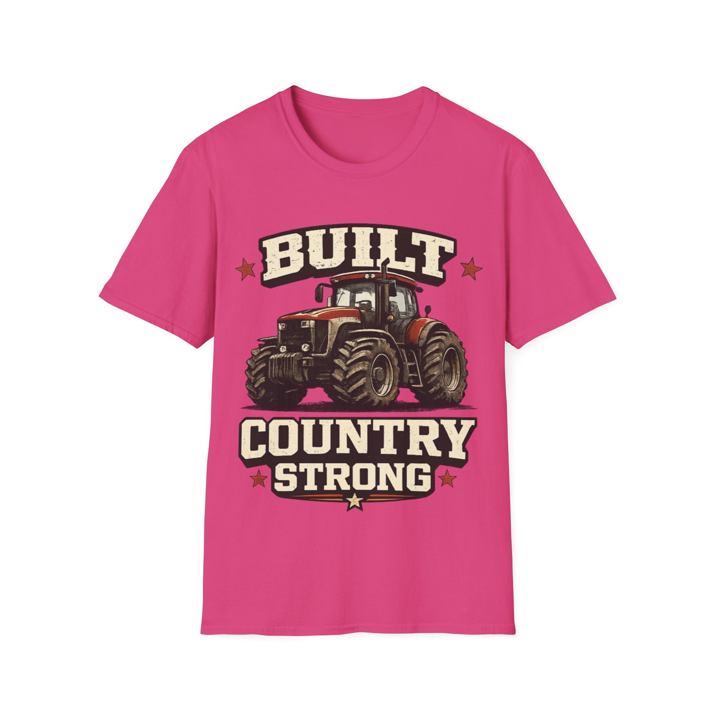 BUILT COUNTRY STRONG - ((BIG PRINT)) - Unisex Soft Style T-Shirt